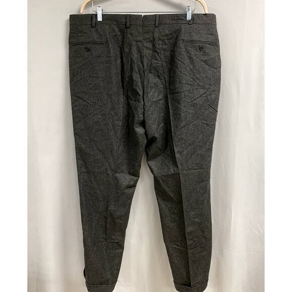 EPAULET Slim Fit Flat Front Wool Cuffed Tailored Dress Pants Gray Men's 44 - Picture 2 of 5